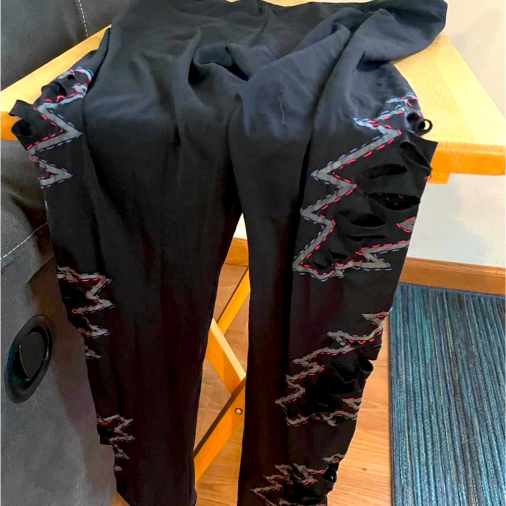 Grateful Dead Lightning Bolt Leggings - Large